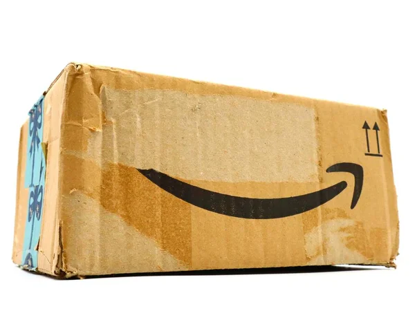 Amazon Entrega Caixa Pacote — Fotografia de Stock