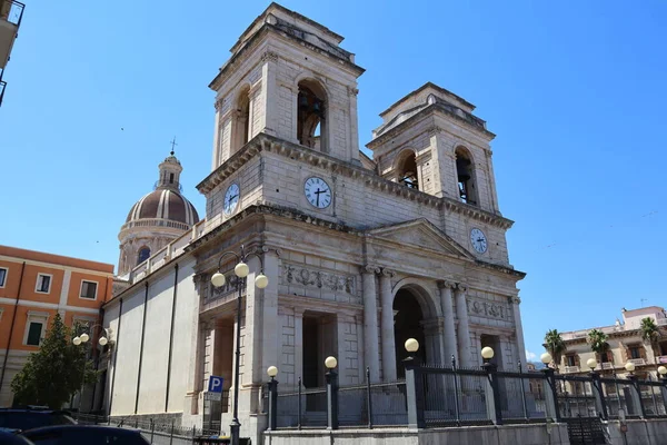 Duomo Giarre Nyklassisk Katedral Konstruerad 1794 Och Tillägnad Spanjoren Saint — Stockfoto