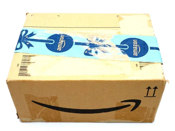 Amazon包装箱送货 — 图库照片
