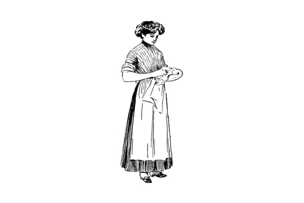 Молодая Женщина Черном Платье Шляпе Шарфе — стоковое фото