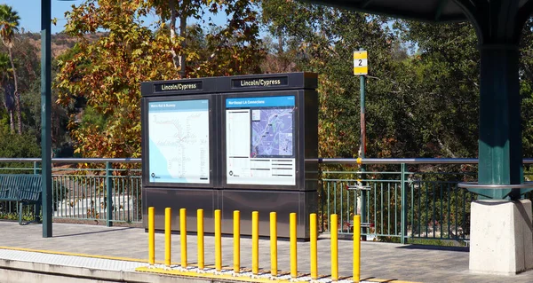 カリフォルニア州ロサンゼルス 2019年10月3日 Lincoln Cypress Metro Rail Gold Line Station Los — ストック写真