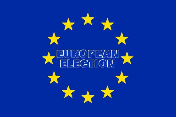 Wahlen Zum Europäischen Parlament Illustrationsmuster — Stockfoto