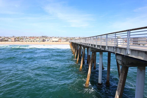 Blick Auf Hermosa Beach Pier Hermosa Beach Kalifornien — Stockfoto