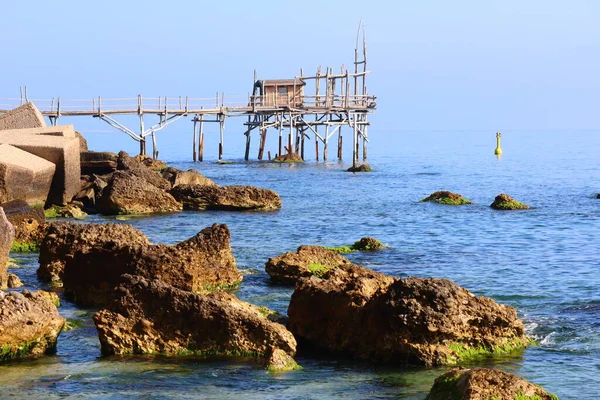 Stock image A Trabocchi fishing hut on the Italian Adriatic coast.