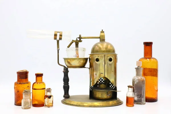 Antieke Apotheek Oude Medicijnen Flessen — Stockfoto