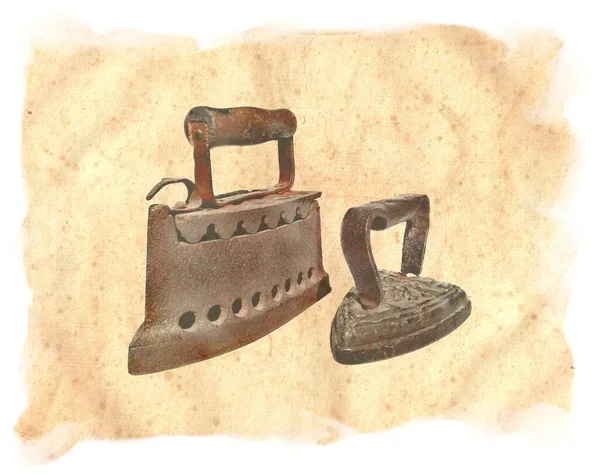 Vintage Irons Антикварному Пергаменті — стокове фото