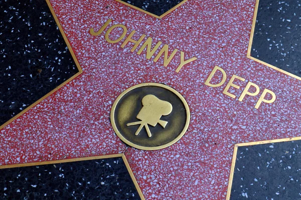 할리우드 캘리포니아 2019 Johnny Depp Hollywood Walk Fame Hollywood Boulevard — 스톡 사진