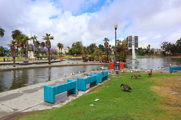 Los Angeles Kalifornien Maj 2019 Utsikt Över Macarthur Park Belägen — Stockfoto