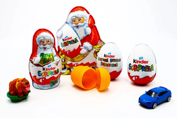 Pescara Italie Novembre 2019 Kinder Surprise Chocolate Eggs Noël Sur — Photo