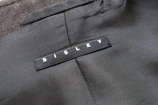 Roma Itália Setembro 2022 Etiqueta Uma Jaqueta Sisley Sisley Uma — Fotografia de Stock