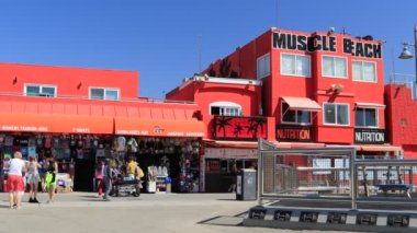 Venice Beach, California - 4 Ekim 2019 Venedik Plajı Sahil Yolu, Los Angeles Kaliforniya