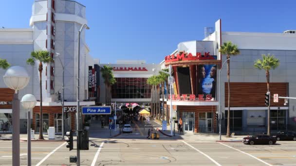 Long Beach Los Angeles Kaliforniya Ekim 2019 Perakendeciler Restoranlar Sinema — Stok video