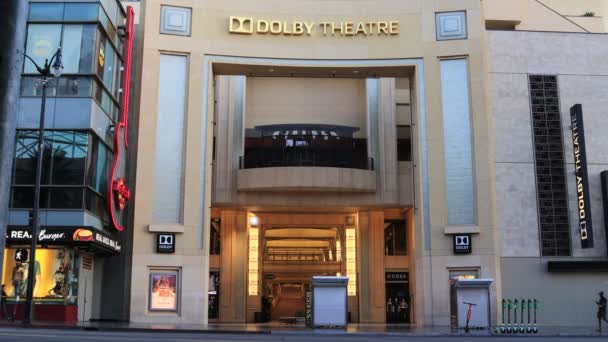 Hollywood Califórnia Outubro 2019 Vista Para Dolby Theatre Hollywood Boulevard — Vídeo de Stock