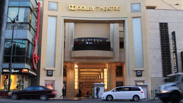 Hollywood Kalifornie Října 2019 Dolby Theatre View Hollywood Boulevard Dawn — Stock video