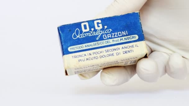 이탈리아 2022 Vintage 1950 Odontalgico Gazzoni Analgesic Method Prof Mario — 비디오