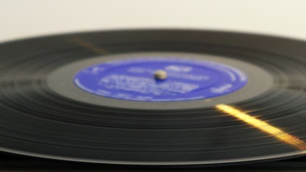 Disque Vinyle Vintage Jouant Sur Tourne Disque — Video