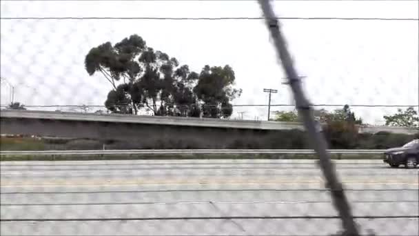 Passagiersperspectief Weg Los Angeles Californië — Stockvideo