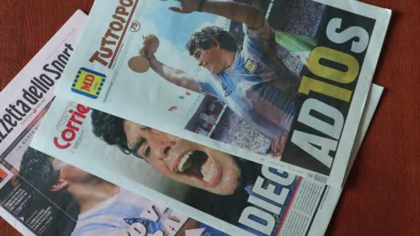 Roma Itália Novembro 2020 Diego Armando Maradona Outubro 1960 Novembro — Vídeo de Stock