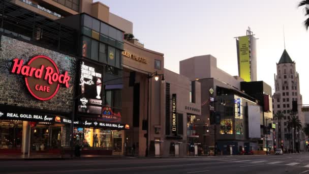 Hollywood Kalifornia Października 2019 Wschód Słońca Hollywood Highland Center Hard — Wideo stockowe