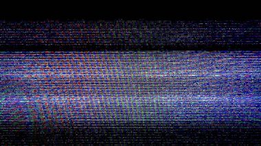 TV Statik Gürültü Arızası Bozma Efekti - Modern LCD TV 'de canlı yayın sırasında dijital video sinyali