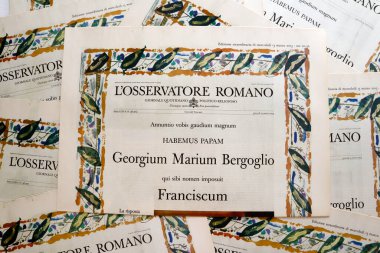 Vatikan Şehri, Kutsal Bakış 11 Şubat 2013: POPE BENEDICT XVI 'nin İstifası, Vatikan Resmi Gazetesi L' Osservatore Romano 11 Şubat 2013