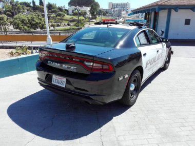 REDONDO BEACH, Los Angeles, California - 13 Eylül 2018: Redondo Beach Pier POLİS