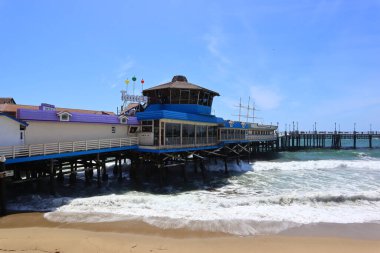REDONDO BEACH, Los Angeles, California - 21 Mayıs 2019: Redondo Sahili İskelesi