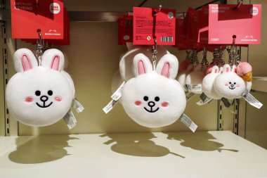 Hollywood, California 6 Ekim 2019: Hollywood 6922 Hollywood Bulvarı, Los Angeles 'taki LINE FriENDS ve BT21 mağazasının içinde