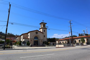 Los Angeles, Kaliforniya - 12 Mayıs 2019: St. Peter 's İtalyan Katolik Kilisesi Los Angeles