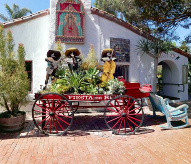 SAN DIEGO, California - 12 Eylül 2018: Eski Şehir San Diego Eyalet Parkı manzarası
