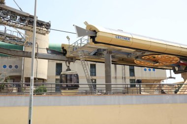 Erice, Sicilya (İtalya) - 3 Temmuz 2022 Erice Cableway İstasyonu