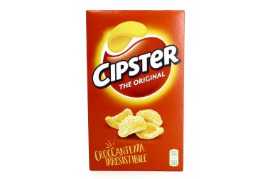 Roma, İtalya 10 Kasım 2021 CIPSTER Patates cipsi. Cipster 'ın sahibi Mondelez International