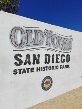 SAN DIEGO, California - 12 Eylül 2018: Eski Şehir San Diego Eyalet Parkı manzarası