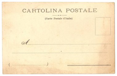 Orijinal Vintage kirli ve yıpranmış arka taraf kartpostalları