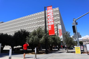 Los Angeles, Kaliforniya - 18 Mayıs 2019: Geniş, Los Angeles şehir merkezindeki Grand Avenue 'de çağdaş sanat müzesi