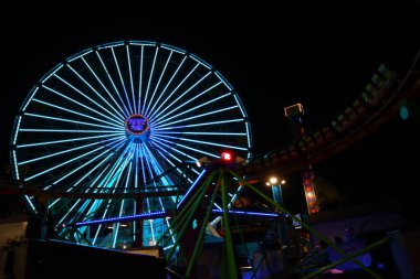 Santa Monica, Los Angeles, California - 17 Mayıs 2019: Santa Monica Pasifik Parkı manzarası