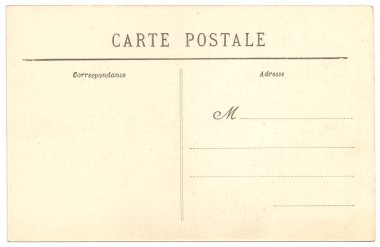 Orijinal Vintage kirli ve yıpranmış arka taraf kartpostalları