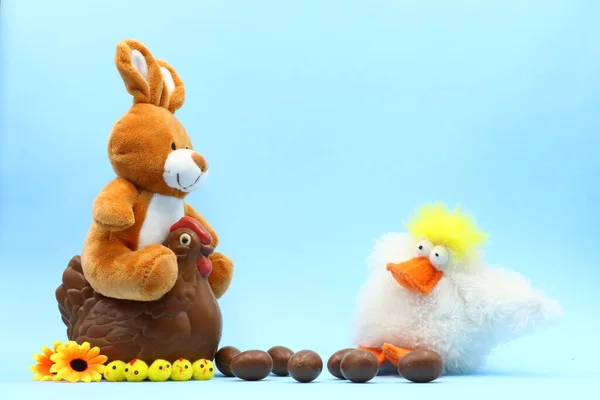 Пасхальный Шоколадный Цыпленок Кролик — стоковое фото