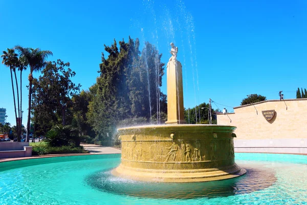 Beverly Hills California Octubre 2019 Beverly Hills Electric Fountain Encuentra —  Fotos de Stock