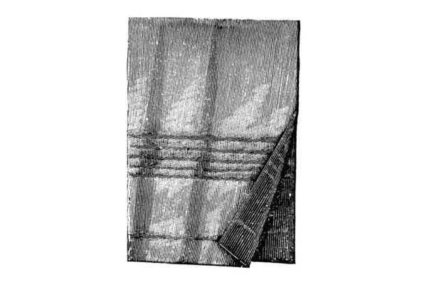 Handgetekende Schets Van Vintage Handdoek Illustratie — Stockfoto