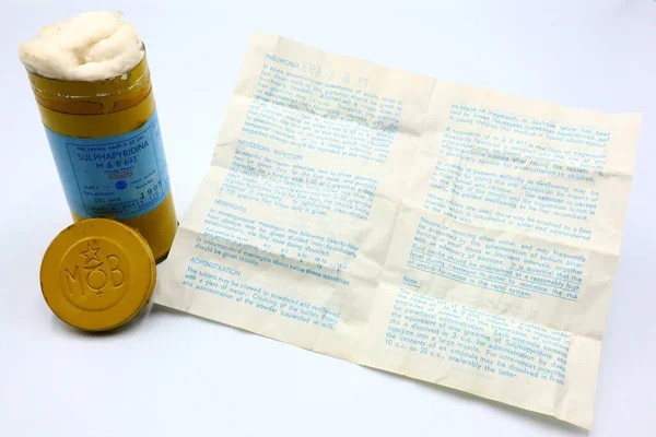 Πεσκάρα Ιταλία Απριλίου 2019 1943 Vintage Medicine Sulphapyridina 693 Κατασκευασμένο — Φωτογραφία Αρχείου