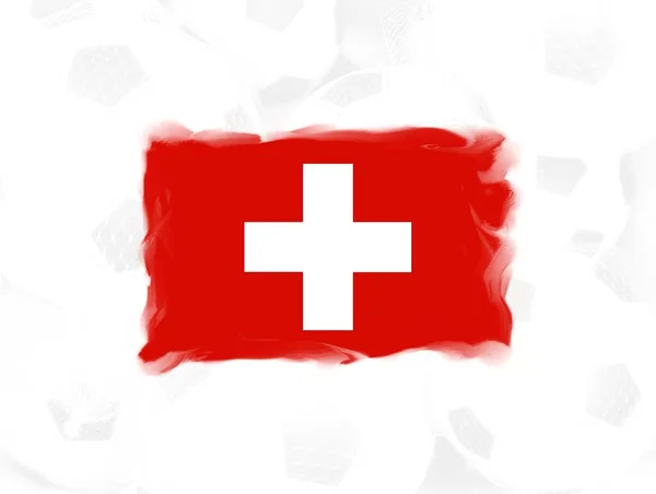 スイスの国旗 3Dイラスト — ストック写真