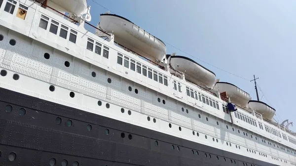 Довгок Беяг Каліфорнія Вересня 2018 Королева Марія Історичний Трансатлантичний Корабель — стокове фото