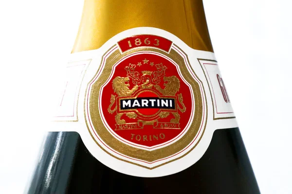 Rome Italy December 2021 Martini Italian Sparkling Wine Spumante Label — Stock Photo, Image