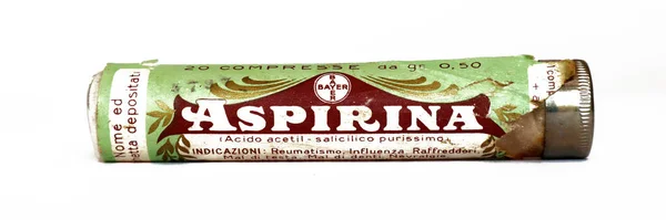 Рим Італія Серпня 2022 Вінтаж 1930 Років Aspirin Bayer Медицина — стокове фото