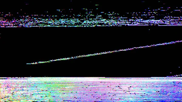 Static Noise Glitch Distortion Effect Segnale Video Digitale Sulla Moderna — Foto Stock
