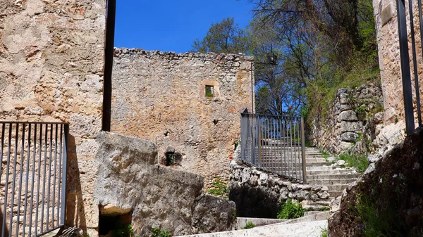 Rocca Calascio Cima Borgo Medievale Con Castello Rocca Calascio Situato — Foto Stock