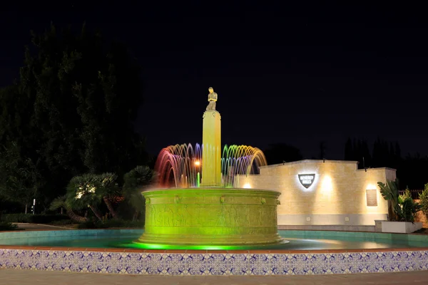 Beverly Hills Califórnia Outubro 2019 Beverly Hills Electric Fountan Night — Fotografia de Stock