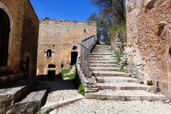 Rocca Calascio Středověké Horské Město Hradem Rocca Calascio Nachází Národním — Stock fotografie