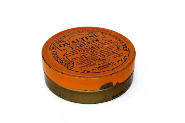 Rome Italië Augustus 2022 Vintage Jaren 1930 Ovaltine Tabletten Blikken — Stockfoto